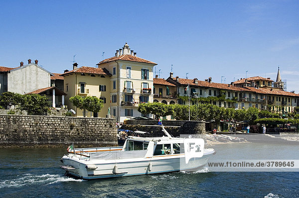 Am Lago Maggiore Piemont Piemonte Italien Borromäische Inseln Isole Borromee Isola dei Pescatori bei Stresa