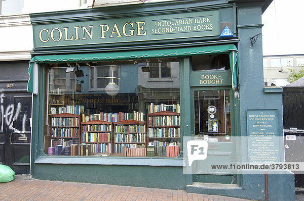 Anitquarian book store in the old town of Brighton West Sussex England