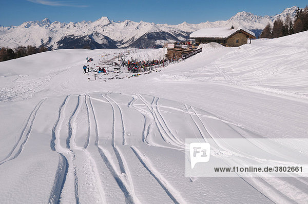 Italy  Aosta Valley  Pila  ski slopes