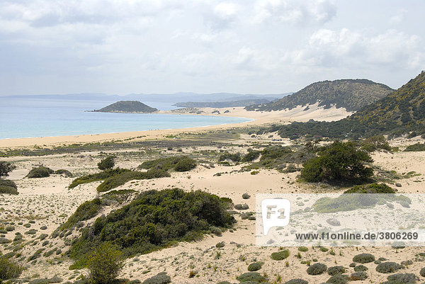 Weiter Sandstrand Golden Sands Beach Karpaz Halbinsel Nordzypern Zypern