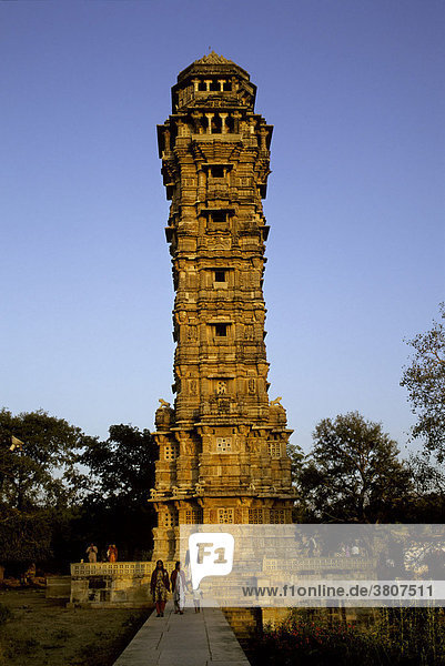 Tower in the Fort of Chittorgarh  Rajasthan  India