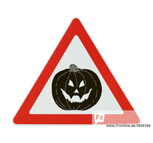 Attention! Halloween - white background