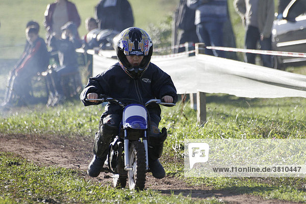 Child doing motocross