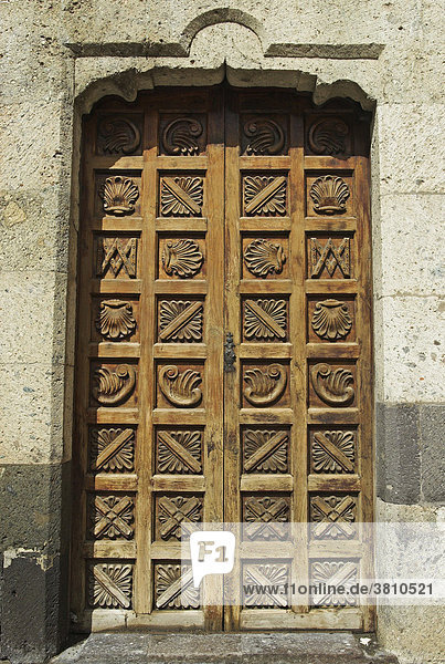Tür am Museum Casa de ColÛn Christoph Columbus wohnte hier 1492 Las Palmas Gran Canaria Spanien Europa