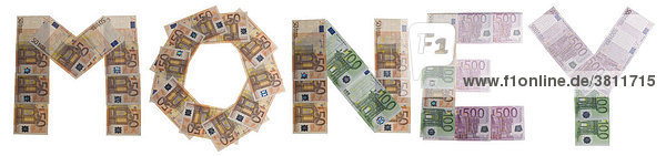 Money (Buchstaben aus Geldscheinen)