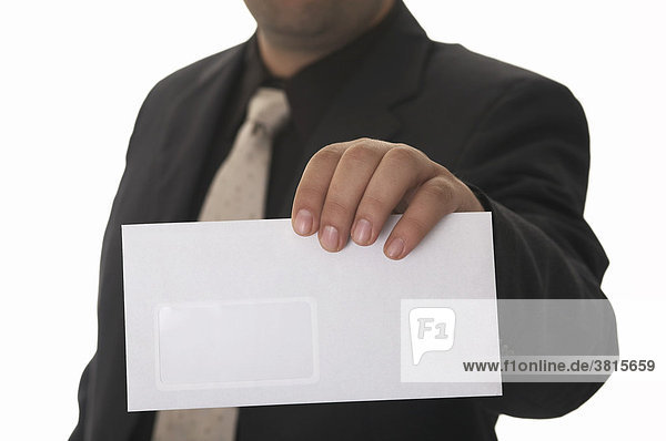 Businessman with a letter