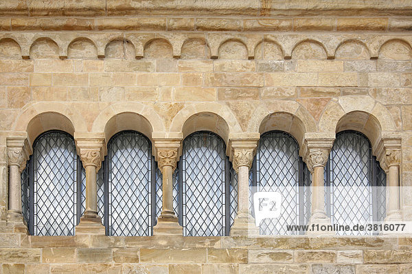 Barred windows at the Wartburg Castle  Eisenach  Thuringia  Germany