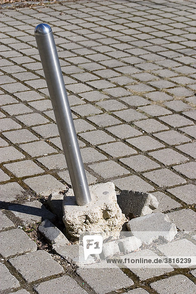 A demolished post