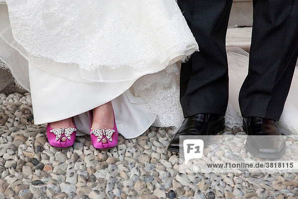 Braut und Bräutigam Schuhe