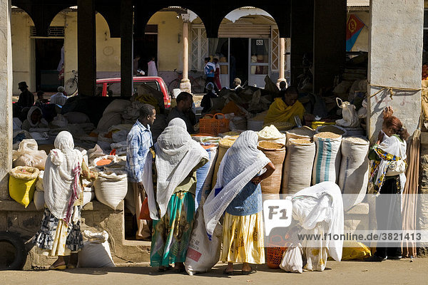 Africa  Eritrea  Asmara  street scene                                                                                                                                                               