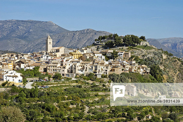 City view of Polop  Costa Blanca  Spain