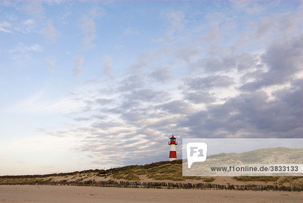 Lighthouse List-East at the northern coast of Sylt  Schleswig Holstein  Germany
