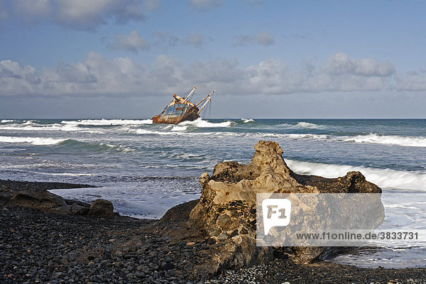 Schiffswrack American Star an Playa de Garcey nahe Pajara Fuerteventura Kanarische Inseln