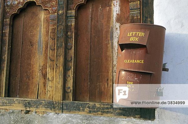 Letterbox in the main town thimphu buthan