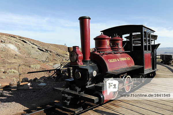Lokomotive Geisterstadt Ghost town Calico Yermo California USA Nordamerika