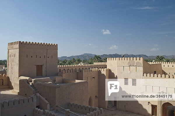 Innenansicht des Forts von Nizwa  Oman  Naher Osten