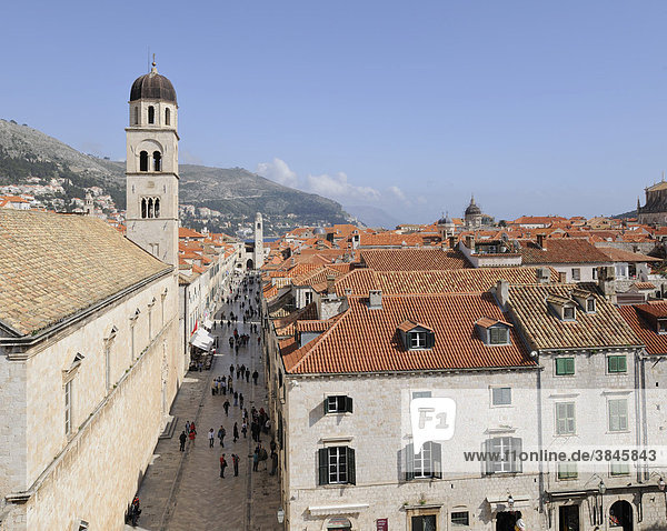 Stradun  Dubrovnik  Ragusa  Croatia  Europe