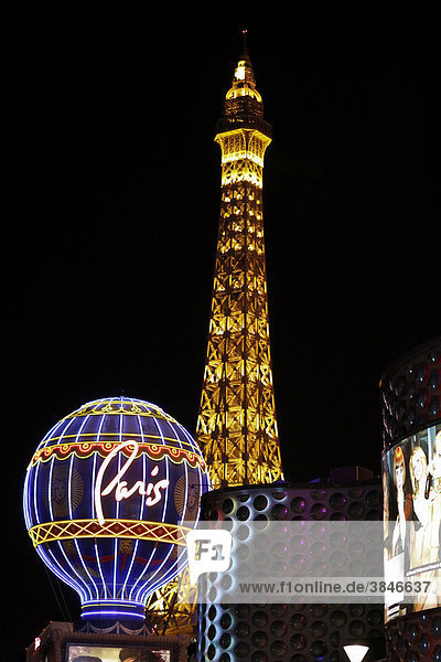 The Hotel Paris on the Las Vegas Blvd in Las Vegas  Nevada  USA