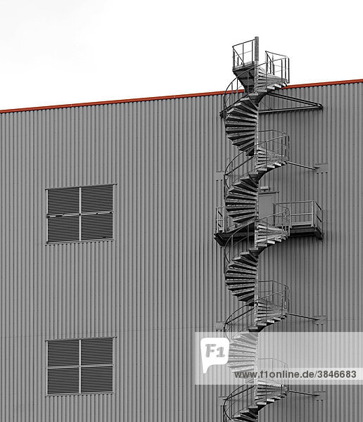 Spiral staircase  modern warehouse
