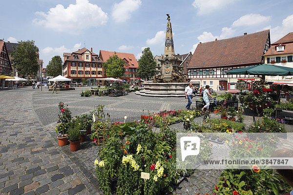 Koenigsplatz Square  Schwabach  Middle Franconia  Franconia  Bavaria  Germany  Europe