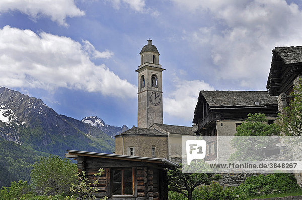 Kirche  Soglio  Bergaglia  Graubünden  Schweiz  Europa