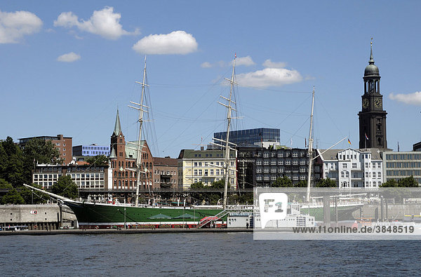 Museumsschiff Rickmer Rickmers  Hafenmeile  Hamburg  Deutschland  Europa