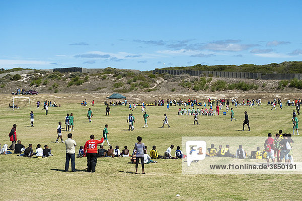 Youth football turnament in Strand  Cape Town  South Africa