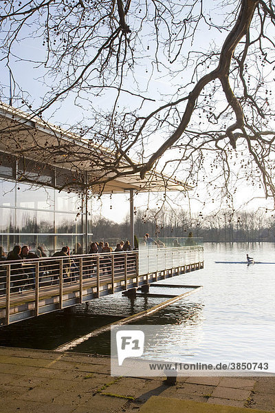 Seeterrasse  Restaurant Pier 51  cafe  Maschsee lake  Hannover  Lower Saxony  Germany  Europe
