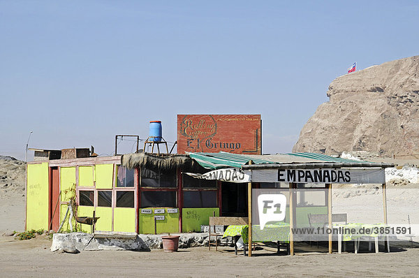 Kleines Restaurant  Atacama-Wüste  El Morro  Berg  Arica  Norte Grande  Nordchile  Chile  Südamerika