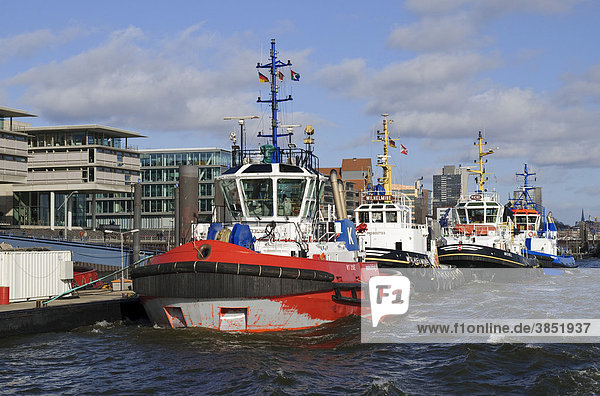 Hafenschlepper im Hamburger Hafen  Elbe  Hamburg  Deutschland  Europa