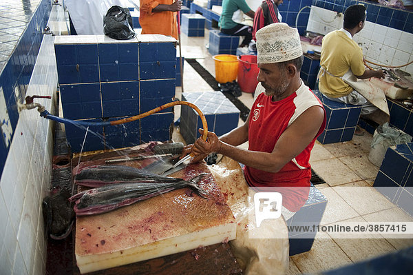 Fischmarkt in Mutrah  Oman  Naher Osten