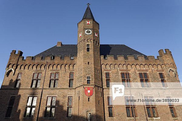 Historisches Rathaus  Kalkar  Niederrhein  Nordrhein-Westfalen  Deutschland  Europa