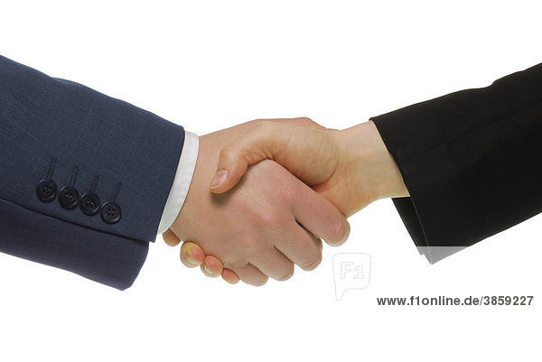 Two business women shaking hands  deal