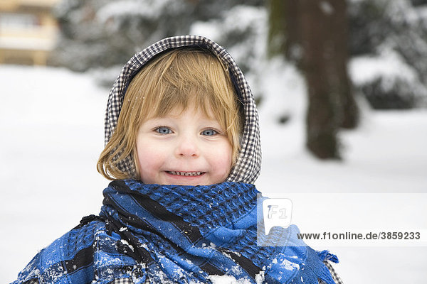 Little girl in the snow