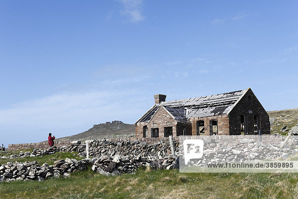 Ruine vom Film-Schulhaus aus Ryan's Daughter  Dunquin  Dingle Halbinsel  County Kerry  Irland  Britische Inseln  Europa