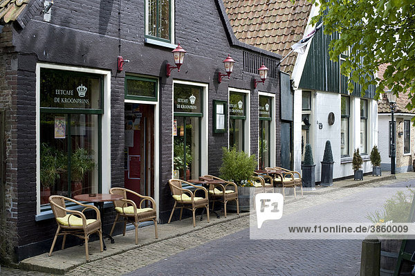 Straßenkaffee in De Waal  Texel  Niederlande  Europa