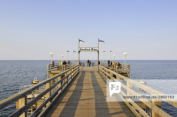 The pier at the Baltic resort Binz  Ruegen island  Mecklenburg-Western Pomerania  Germany  Europe