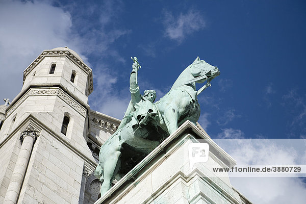 Reiterstatue von König Ludwig IX. in Sacre C?ur  Montmartre  Paris  Frankreich
