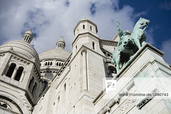 Reiterstatue von König Ludwig IX. in Sacre C?ur  Montmartre  Paris  Frankreich