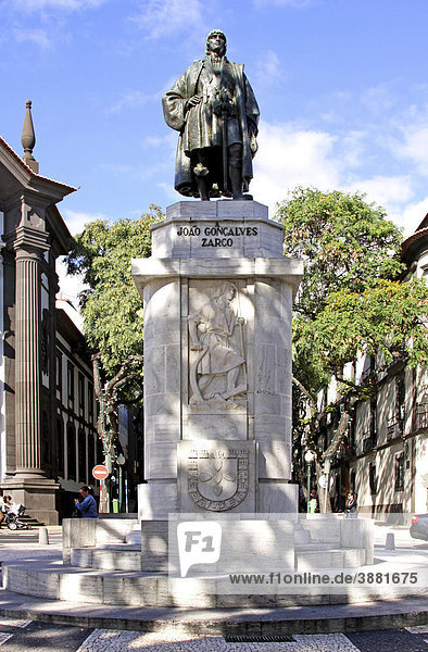 Denkmal Joao Goncalves Zarco  Monumento Zarco  Entdecker der Insel  Funchal  Madeira  Portugal