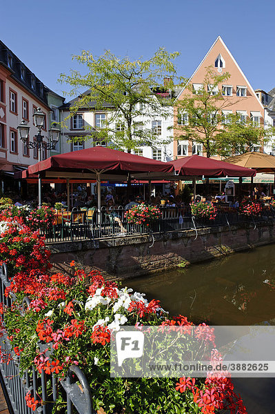 Market square  Saarburg  Rhineland-Palatinate  Germany  Europe