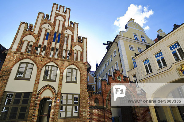 Historical buildings  old town  Hanseatic city of Rostock  Mecklenburg-Western Pomerania  Germany  Europe