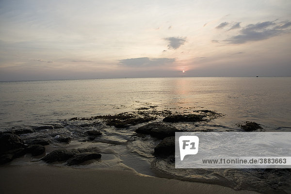 Ong Lan Strand bei Sonnenuntergang  Kien Giang Provinz  Mekong Delta Region  Vietnam