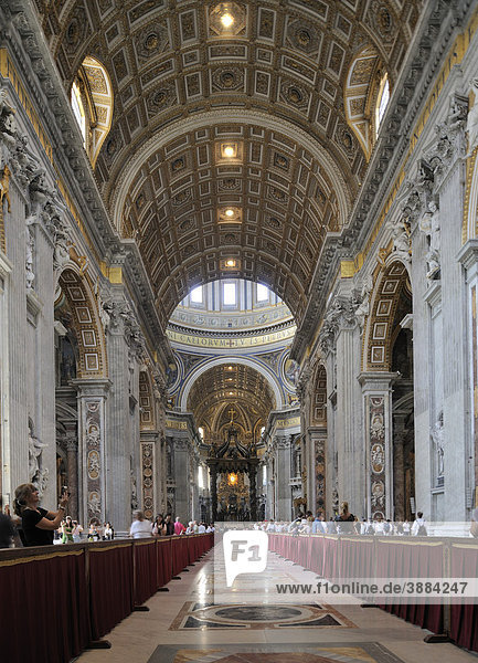 View of the altar in St. Peter's Basilica  Vatican City  Rome  Italy  Europe