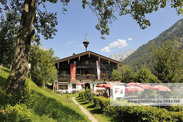 Veitenhof im Kaisertal  Wilder Kaiser  Tirol  Österreich  Europa