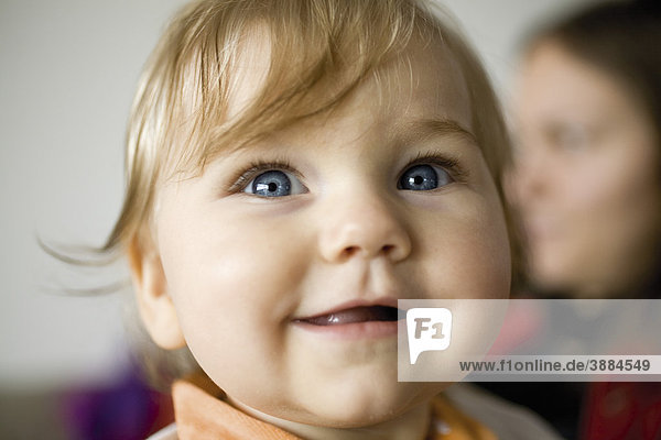 Infant smiling  portrait