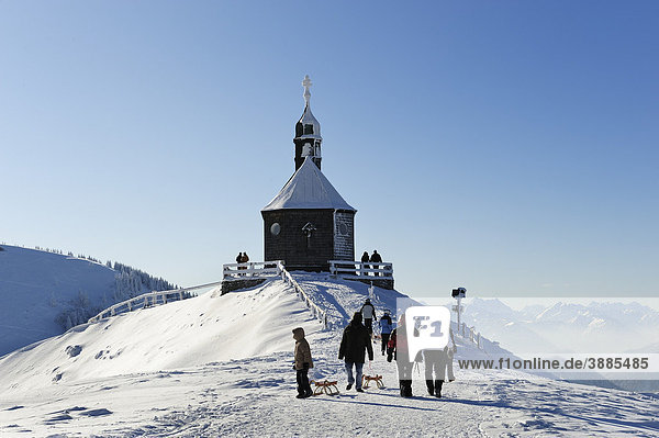 Wallbergkircherl Wallberg Bayrische Alpen Oberbayern Bayern Deutschland Europa