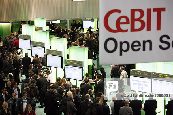 DATEV Messestand auf der Computer und IT Messe Cebit Messegelände Hannover Hannover Niedersachsen Deutschland Europa