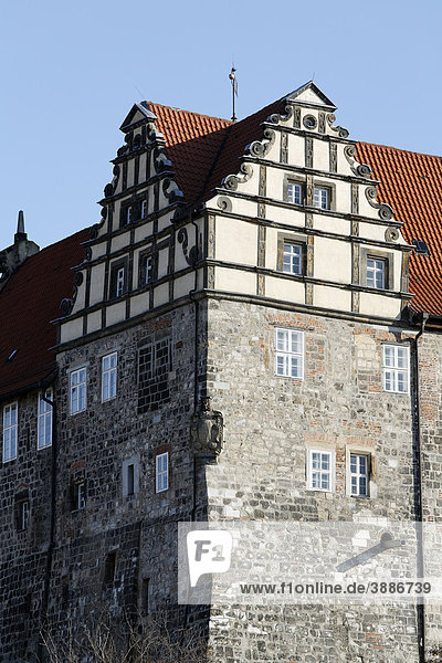Renaissancegebäude  Schlossberg  Quedlinburg  Harz  Sachsen-Anhalt  Deutschlad  Europa