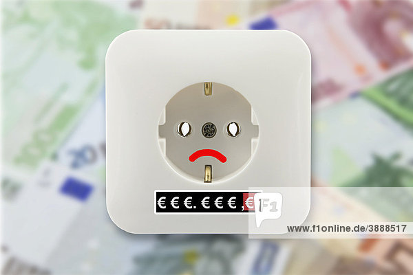 Symbolbild für eine hohe Stromabrechnung über einen Stromzähler in EUR